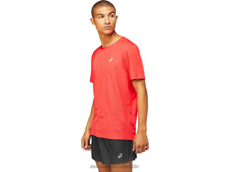 Belüftetes Kurzarm-Oberteil für Herren BL4N1799Asics elektrisches Rot