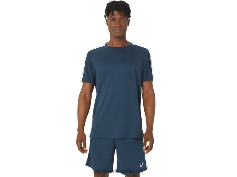 Block-Kurzarmoberteil BL4N66Asics Französischer Blau/Polarton