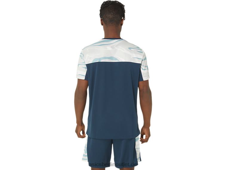 Block-Kurzarmoberteil BL4N66Asics Französischer Blau/Polarton