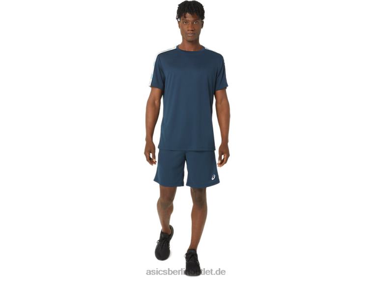 Block-Kurzarmoberteil BL4N66Asics Französischer Blau/Polarton
