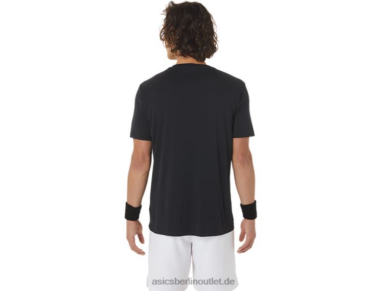 Court GS Grafik-T-Shirt für Herren BL4N450Asics Leistung schwarz