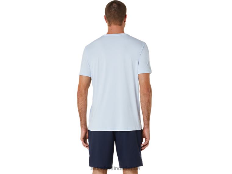 Court GS Grafik-T-Shirt für Herren BL4N474Asics weicher Himmel