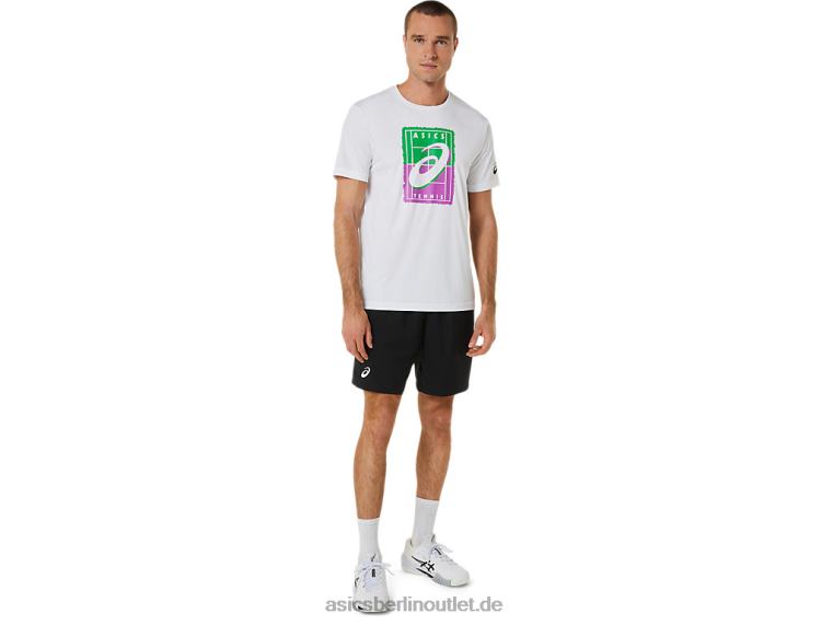 Court GS Grafik-T-Shirt für Herren BL4N525Asics strahlend weiß