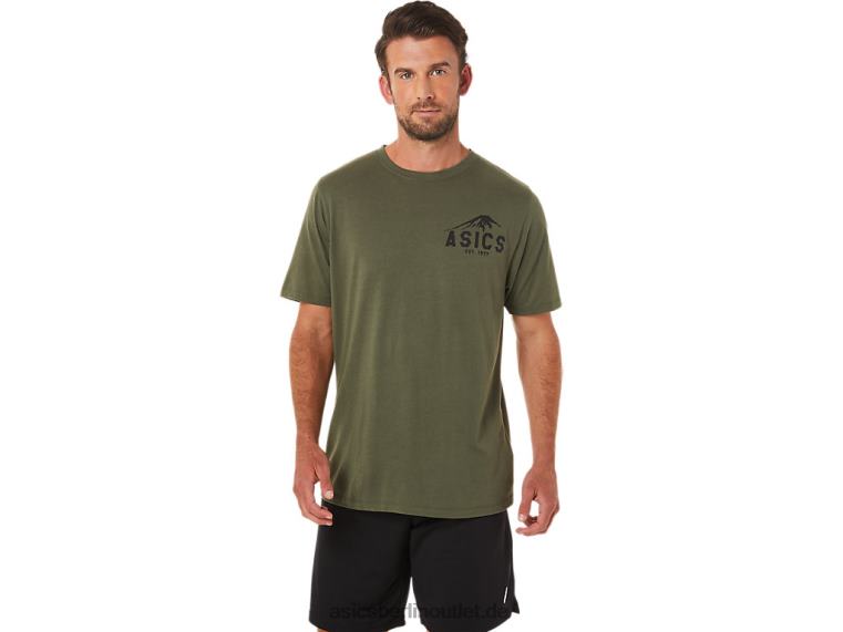 Fuji 1977 T-Shirt BL4N1630Asics olivfarbene Leinwand