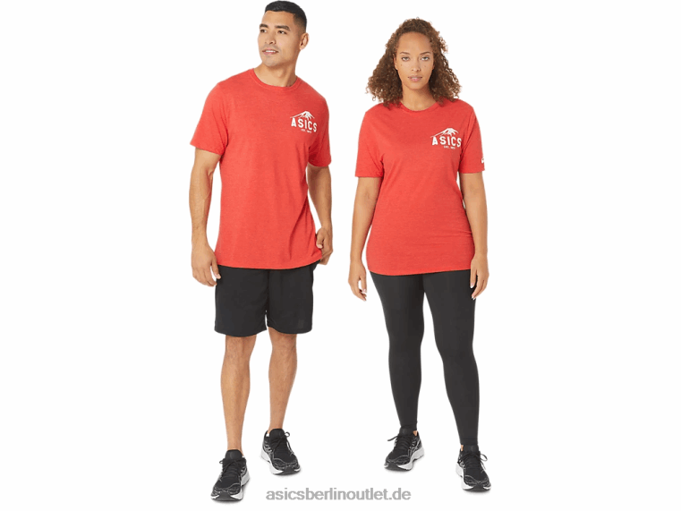 Fuji 1977 T-Shirt BL4N2082Asics klassisches rotes Heidekraut