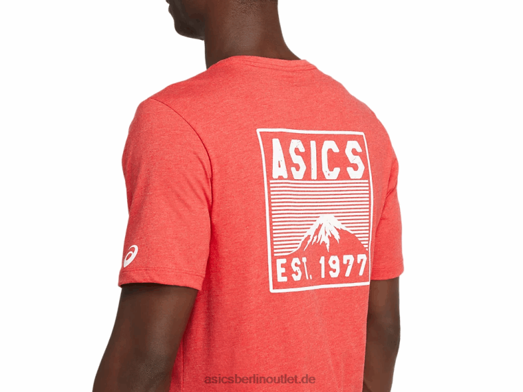 Fuji 1977 T-Shirt BL4N2082Asics klassisches rotes Heidekraut