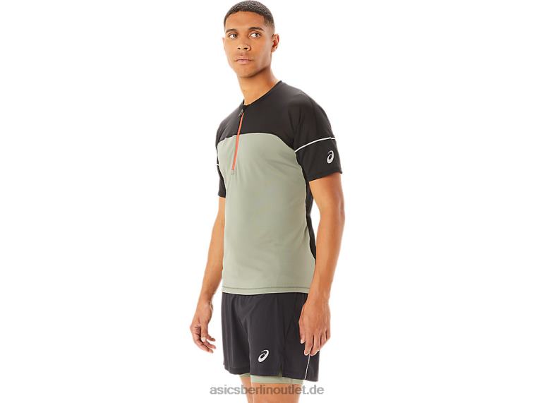 Fujitrail-Oberteil für Herren BL4N1088Asics Flechtengrün/Performance-Schwarz