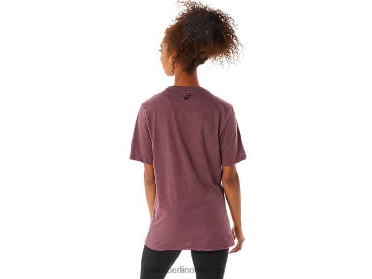 Gestreiftes Kurzarm-T-Shirt BL4N1643Asics tiefes Marsheidekraut