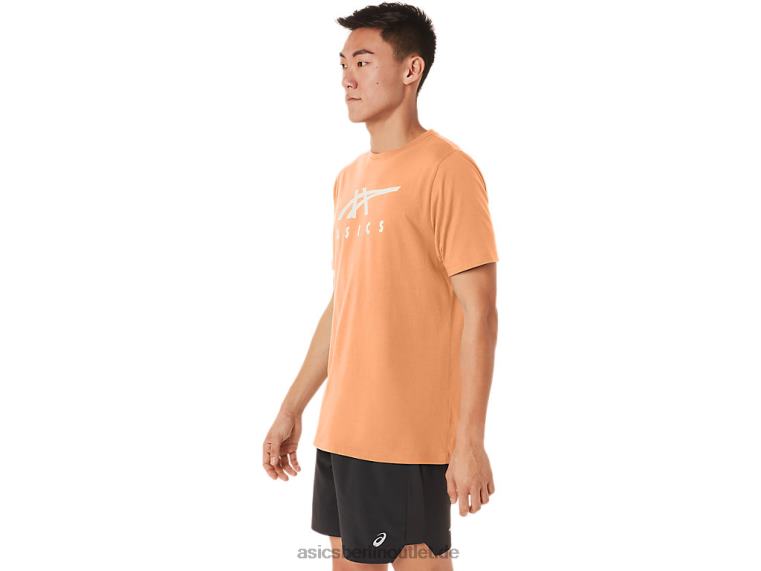 Gestreiftes Kurzarm-T-Shirt BL4N70Asics Sommerdüne