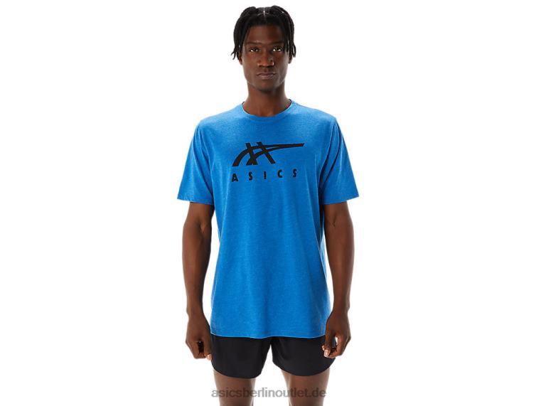 Gestreiftes Kurzarm-T-Shirt BL4N850Asics Lake Drive Heather