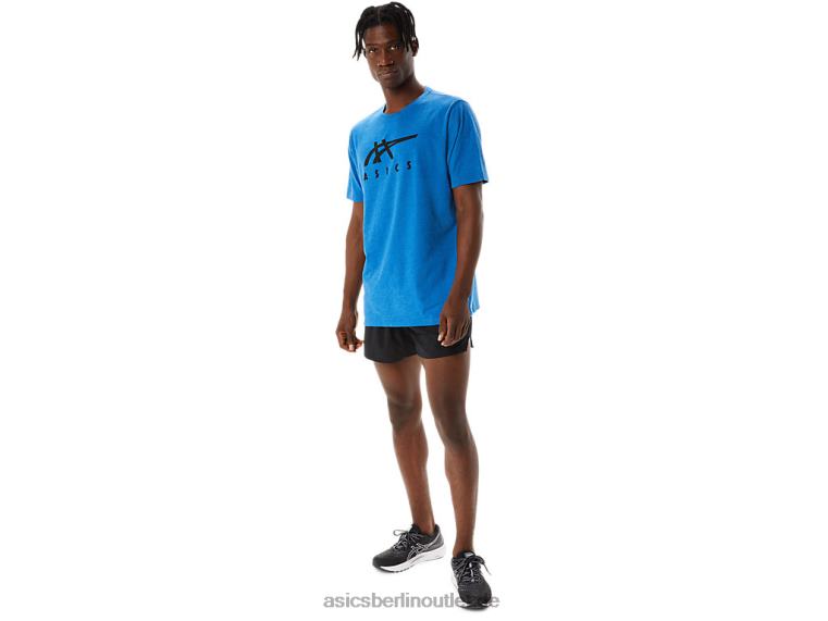 Gestreiftes Kurzarm-T-Shirt BL4N850Asics Lake Drive Heather