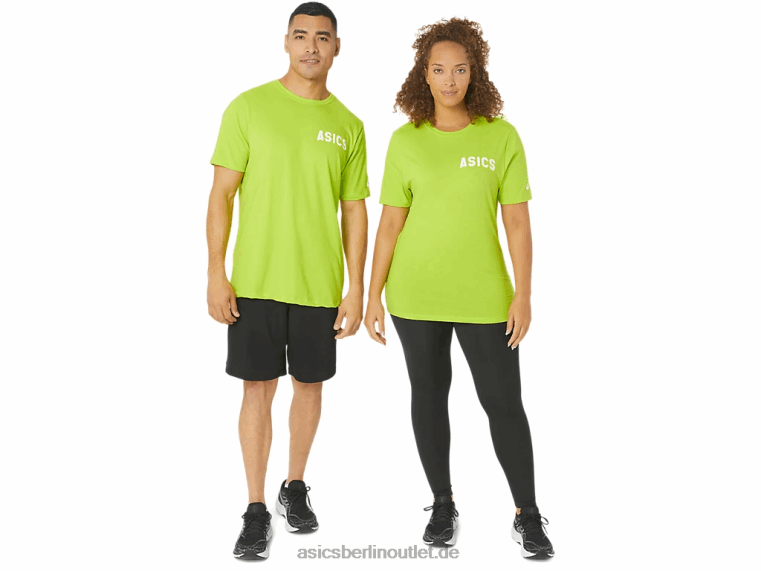 Gestreiftes Sonnenaufgangs-T-Shirt BL4N142Asics Limettenschale
