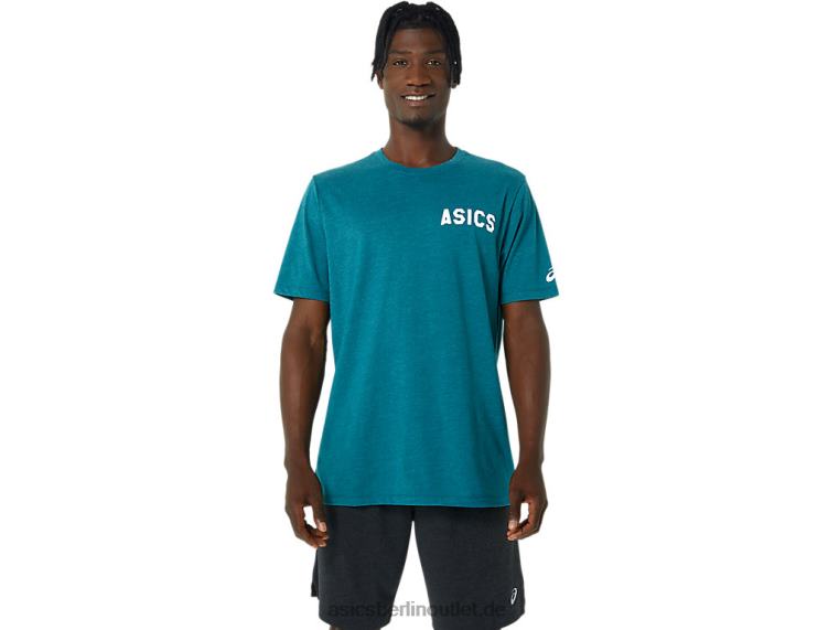 Gestreiftes Sonnenaufgangs-T-Shirt BL4N831Asics samtiges Kiefernheidekraut