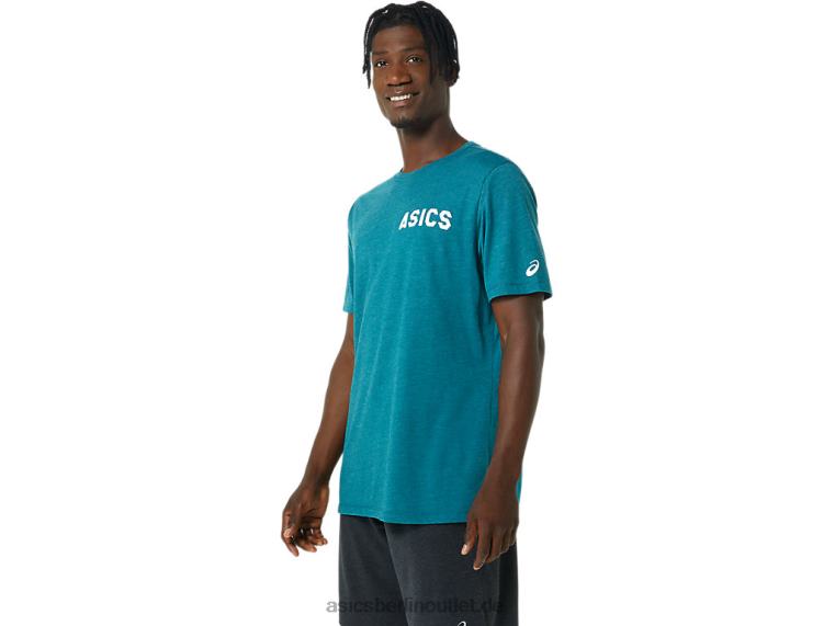Gestreiftes Sonnenaufgangs-T-Shirt BL4N831Asics samtiges Kiefernheidekraut