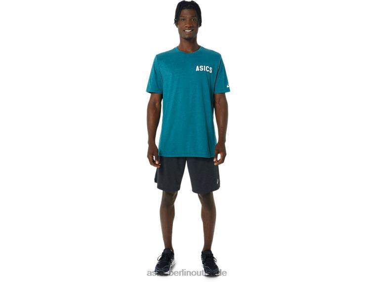 Gestreiftes Sonnenaufgangs-T-Shirt BL4N831Asics samtiges Kiefernheidekraut