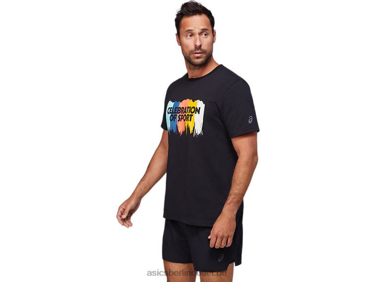 Grafik-Kurzarmoberteil BL4N1757Asics Leistung schwarz