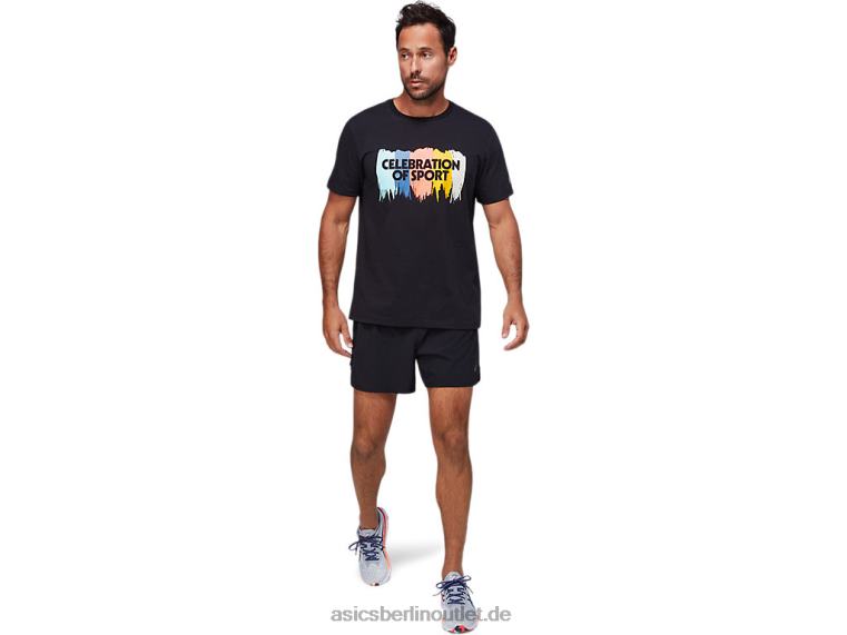 Grafik-Kurzarmoberteil BL4N1757Asics Leistung schwarz