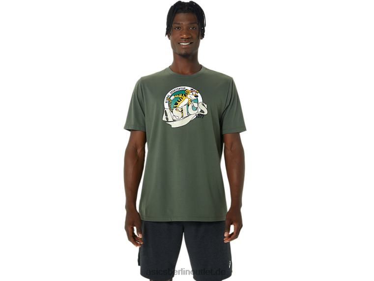 Heritage 1977 T-Shirt BL4N875Asics olivfarbene Leinwand