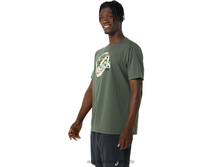 Heritage 1977 T-Shirt BL4N875Asics olivfarbene Leinwand