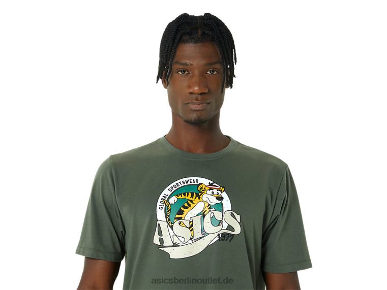 Heritage 1977 T-Shirt BL4N875Asics olivfarbene Leinwand