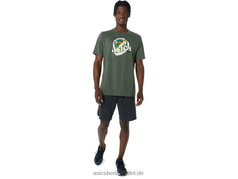 Heritage 1977 T-Shirt BL4N875Asics olivfarbene Leinwand
