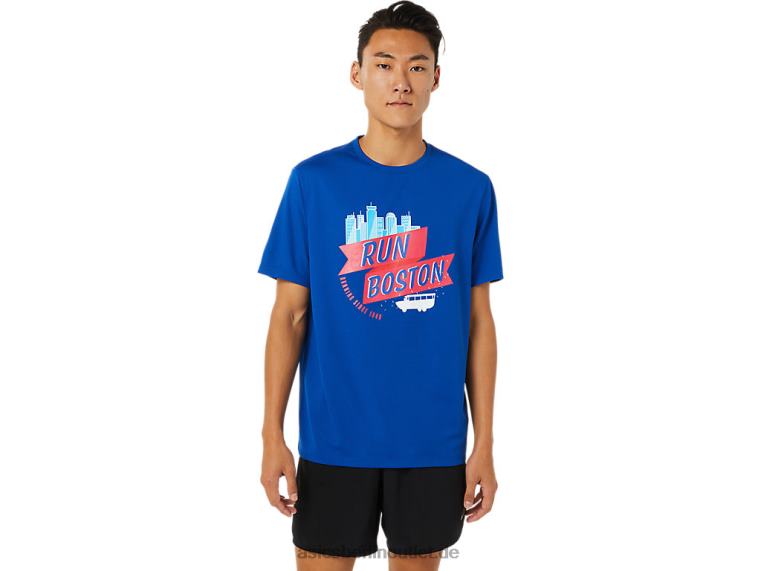 Herren Bos Ready-Set Short Sleeve II BL4N1698Asics Blau