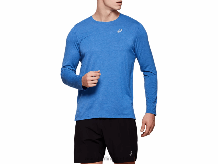 Herren-Dorai-Langarmoberteil BL4N2093Asics blaues Heidekraut
