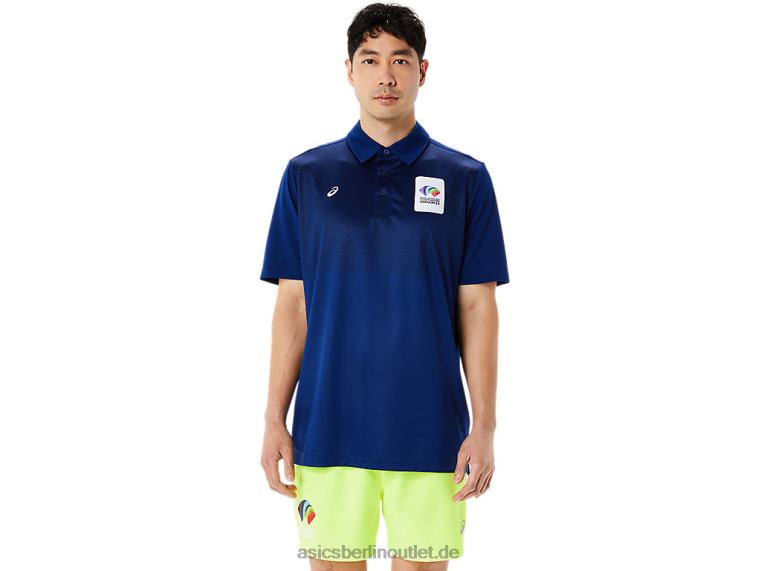 Herren Hex Gradient Polo Wch BL4N1216Asics dunkelblau (Pantone 281 c)
