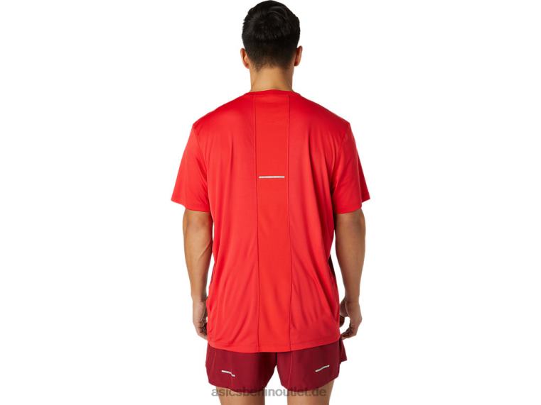 Herren-Kasane-Kurzarmoberteil BL4N1778Asics elektrisches Rot/Burgund