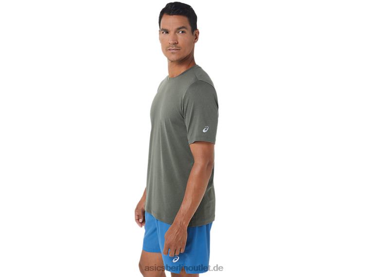 Herren-Kurzarm-HTHR-Tech-Top BL4N1049Asics mantelgrünes Heidekraut