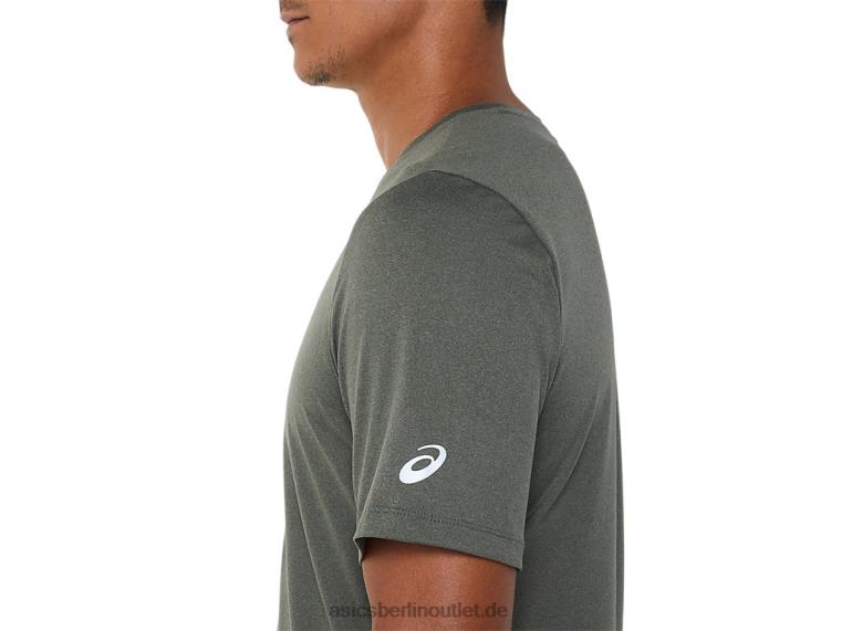 Herren-Kurzarm-HTHR-Tech-Top BL4N1049Asics mantelgrünes Heidekraut