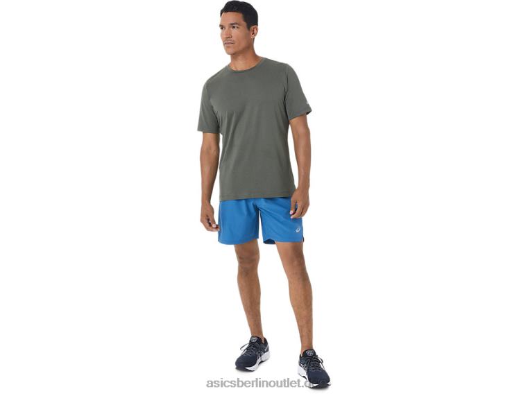 Herren-Kurzarm-HTHR-Tech-Top BL4N1049Asics mantelgrünes Heidekraut
