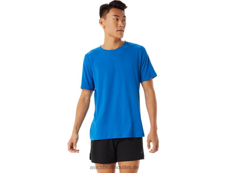 Herren-Kurzarm-HTHR-Tech-Top BL4N1361Asics französisches blaues Heidekraut