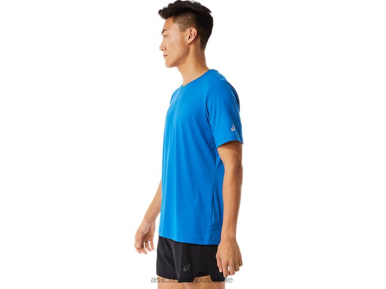Herren-Kurzarm-HTHR-Tech-Top BL4N1361Asics französisches blaues Heidekraut