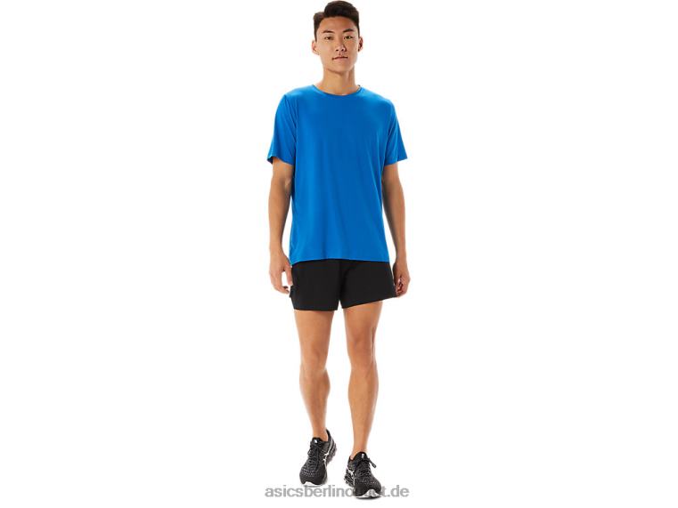 Herren-Kurzarm-HTHR-Tech-Top BL4N1361Asics französisches blaues Heidekraut