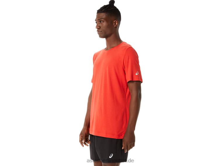 Herren-Kurzarm-HTHR-Tech-Top BL4N1422Asics feurig rotes Heidekraut