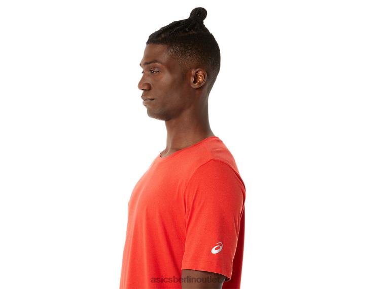 Herren-Kurzarm-HTHR-Tech-Top BL4N1422Asics feurig rotes Heidekraut