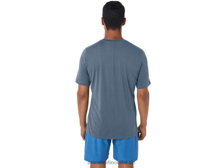 Herren-Kurzarm-HTHR-Tech-Top BL4N160Asics stahlblaues Heidekraut