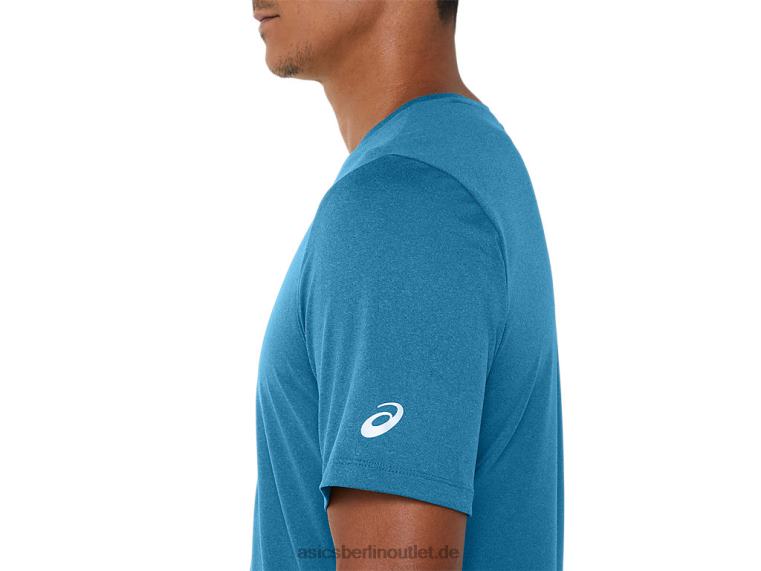 Herren-Kurzarm-HTHR-Tech-Top BL4N170Asics Inselblaues Heidekraut