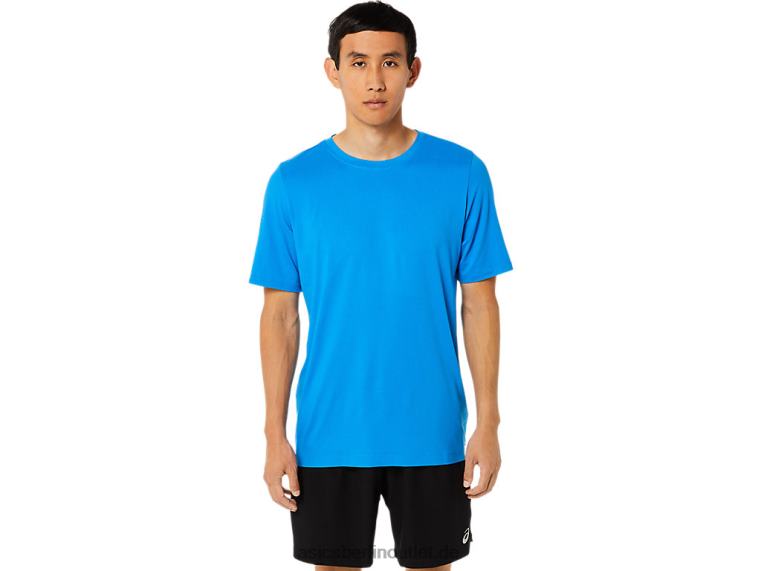 Herren-Kurzarm-HTHR-Tech-Top BL4N1710Asics elektrisches blaues Heidekraut
