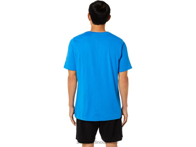 Herren-Kurzarm-HTHR-Tech-Top BL4N1710Asics elektrisches blaues Heidekraut