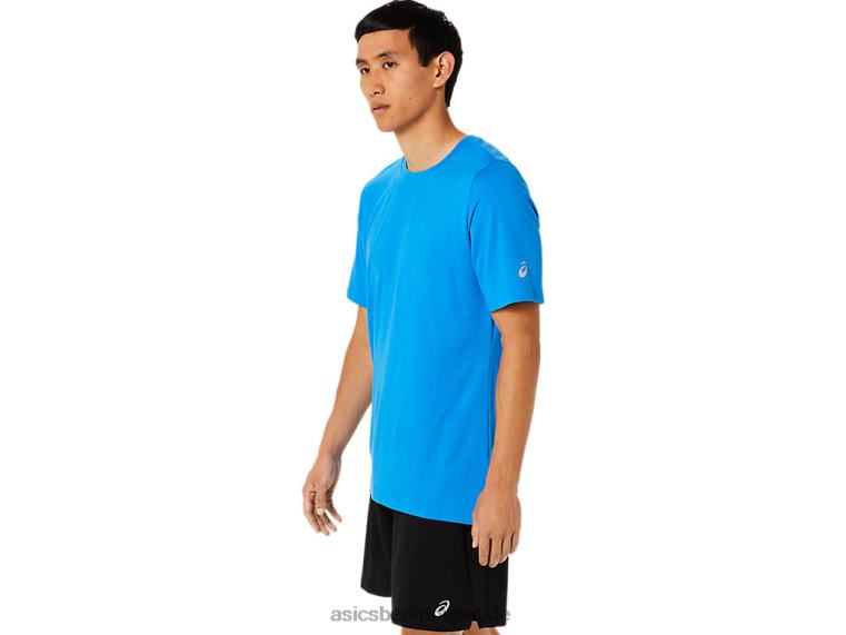 Herren-Kurzarm-HTHR-Tech-Top BL4N1710Asics elektrisches blaues Heidekraut