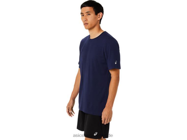 Herren-Kurzarm-HTHR-Tech-Top BL4N1811Asics Peacoat-Heidekraut