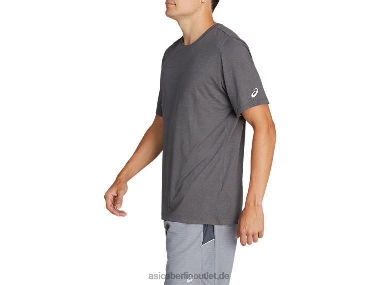 Herren-Kurzarm-HTHR-Tech-Top BL4N2033Asics dunkelgraues Heidekraut