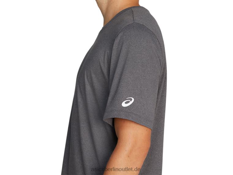 Herren-Kurzarm-HTHR-Tech-Top BL4N2033Asics dunkelgraues Heidekraut