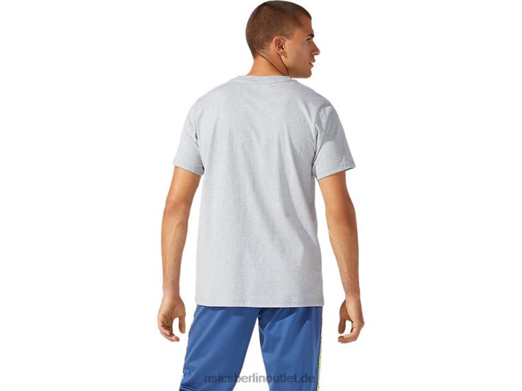 Herren-Kurzarm-T-Shirt „Foil Bl“ aus Jersey BL4N1897Asics Piemontesisches graues Heidekraut