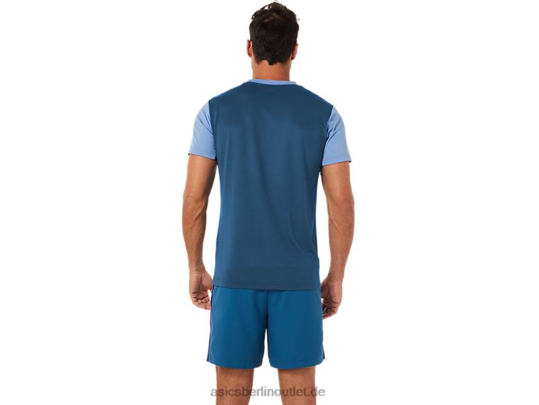 Herren-Kurzarmoberteil mit Court-Grafik BL4N1508Asics helles Indigo