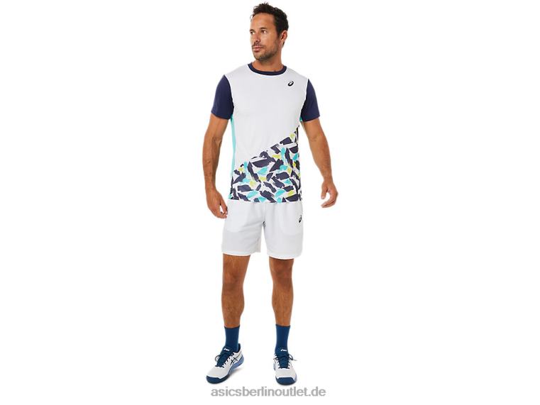 Herren-Kurzarmoberteil mit Court-Grafik BL4N1531Asics strahlend weiß