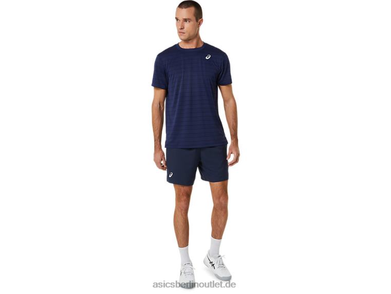 Herren-Kurzarmoberteil mit Court-Streifen BL4N443Asics Mitternacht