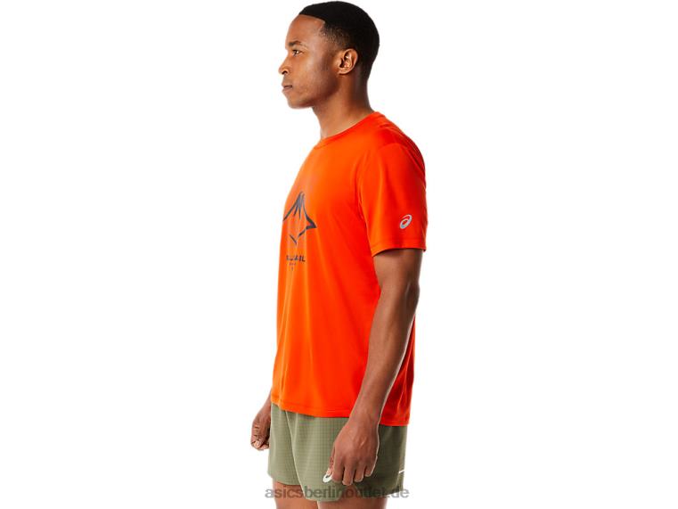 Herren-Kurzarmoberteil mit Fujitrail-Logo BL4N1114Asics Kirschtomate